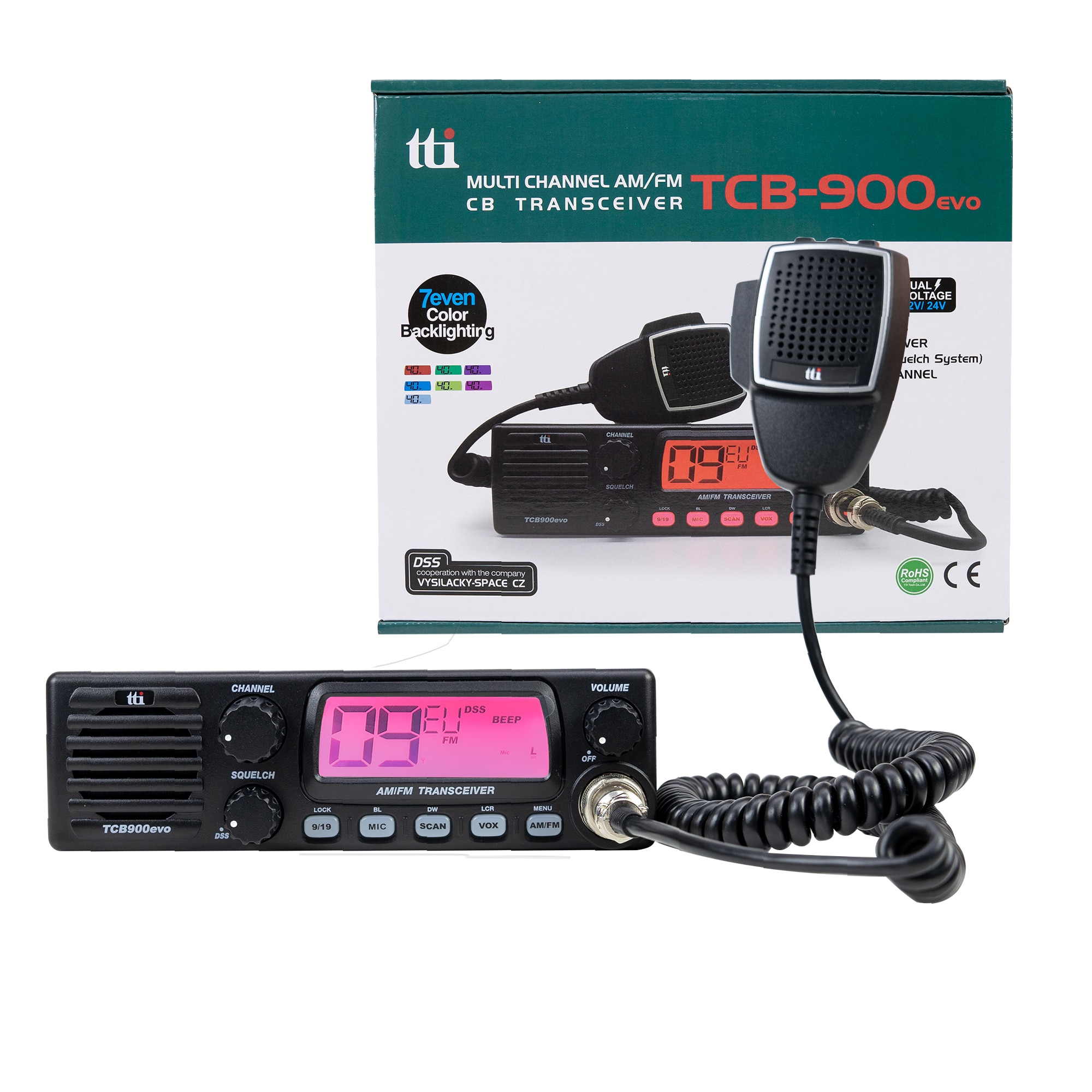 Kit station radio CB TTi TCB-550 EVO + antenne PNI ML70 avec