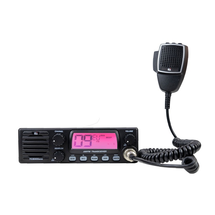 TTi TCB-900 EVO, DSS, SQ, Dual Watch, Mic Gain, 12V-24V rádióállomás
