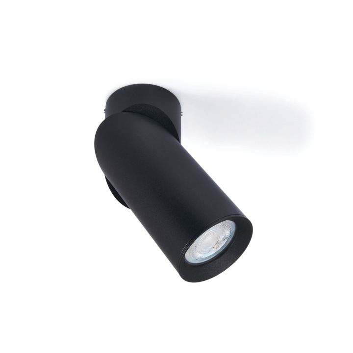 Спот LVT Rita, Халоген, LED, Външен монтаж, Алуминий/PVC, GU10, Черен