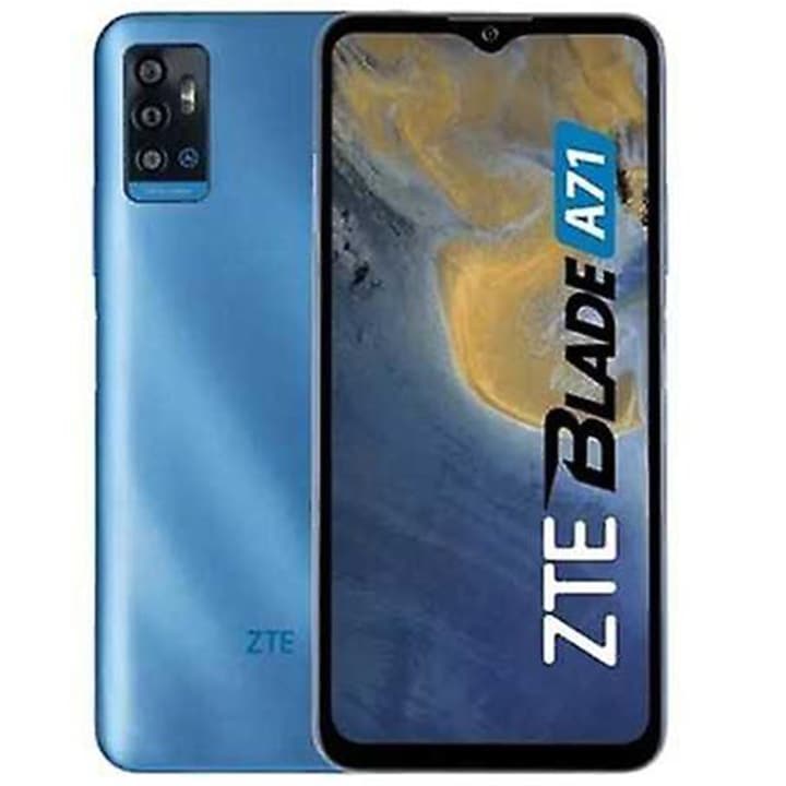 Мобилен телефон ZTE, Blade A71, 4G, 64GB, 3GB RAM, Dual-SIM, Син