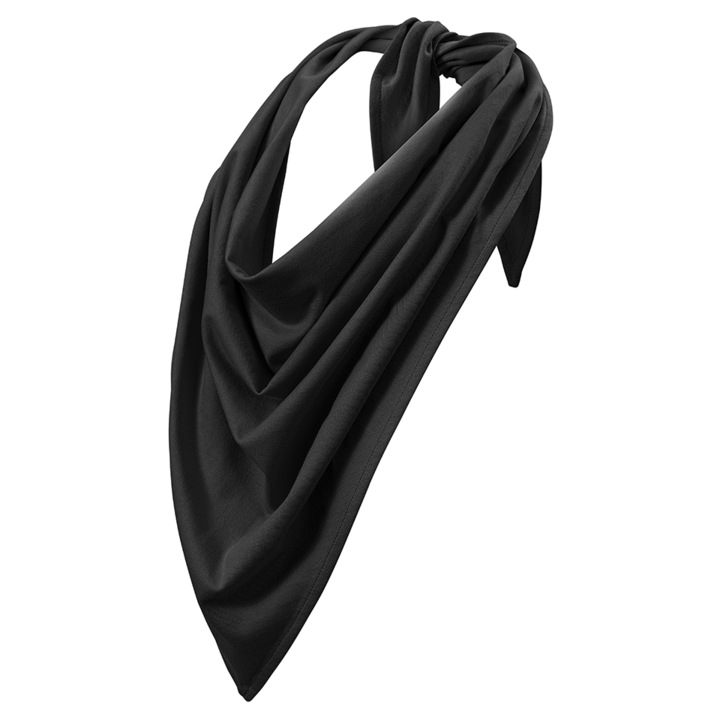 Esarfa triunghiulara 100% bumbac, Fancy 329, negru