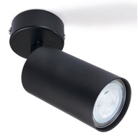 Spot LED cu halogen montat la suprafata, Koloreno, Kivi, Aluminiu, GU10, Negru