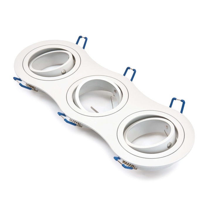 LED спот Aigostar Almo, Алуминий, Бял / Мат, 3xGU10