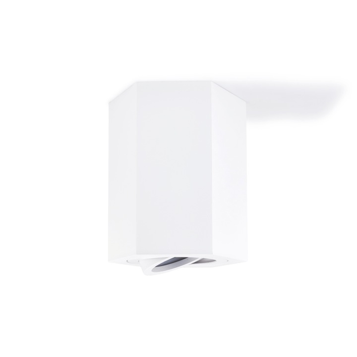 Spot LED mobil cu halogen montat la suprafata, BOWI, Areno, Aluminiu, GU10, Alb