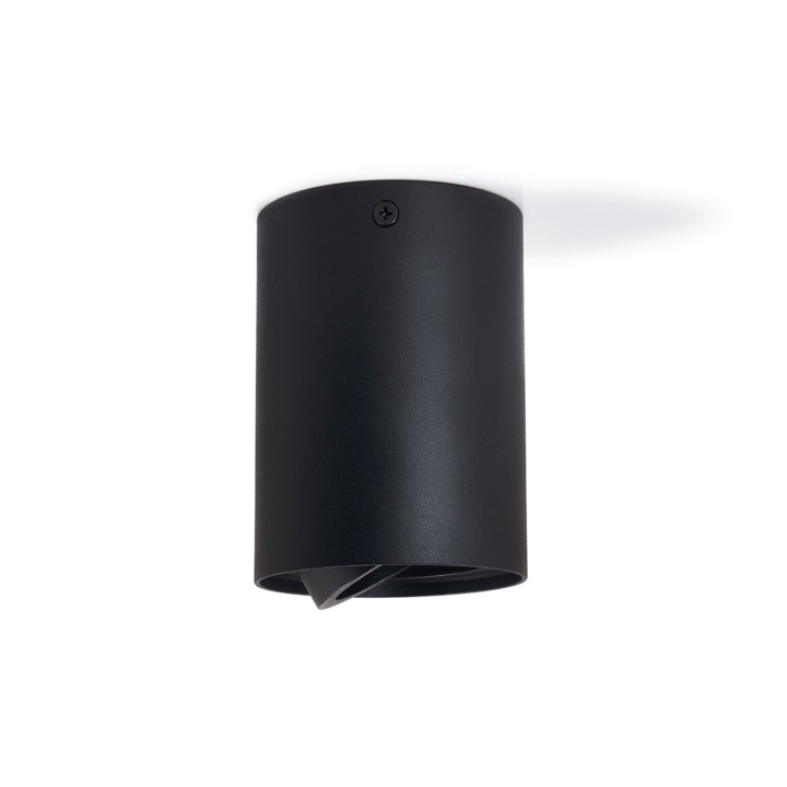 Spot LED mobil cu halogen montat la suprafata Brolux Corona, Aluminiu, GU10, Negru