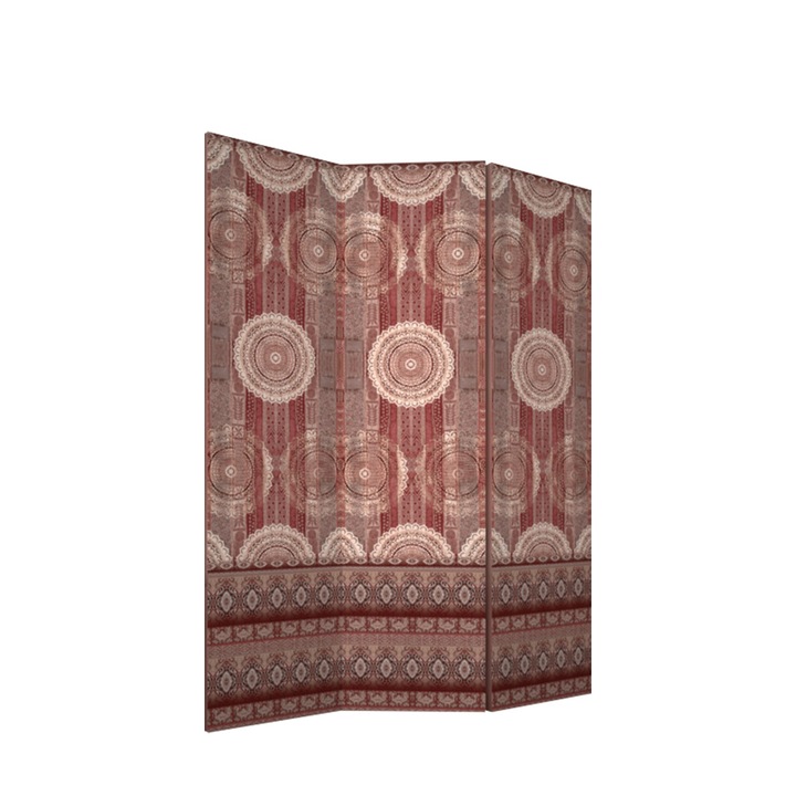 Paravan, Colors of Life, Lemn/Textil, 135 x 172 cm, 3 piese, Multicolor