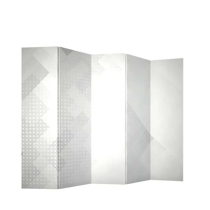 Сгъваем параван Colors of Life, Геометрични Елементи, 225 х 172 см., текстил, Двустранен печат, 5 панела