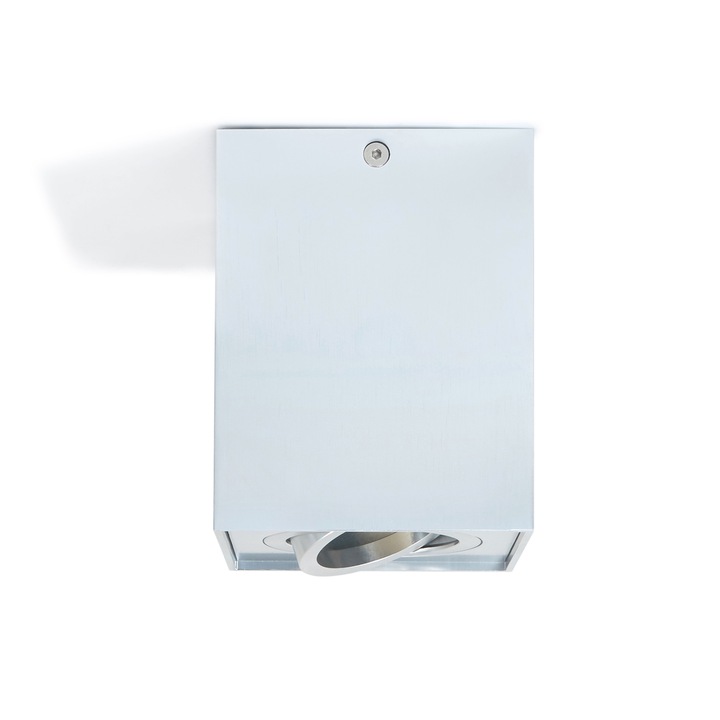 Spot LED mobil cu halogen montat pe suprafata, Koloreno, Busto, Aluminiu, GU10, Argintiu