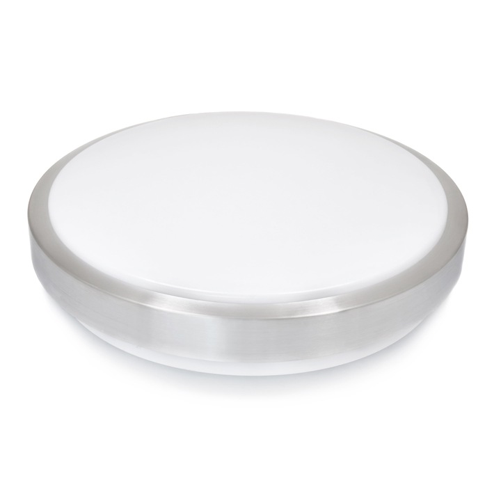 Spot LED montat la suprafata, LVT, Solen, Aluminiu, 2xE27, 33 cm, Argintiu