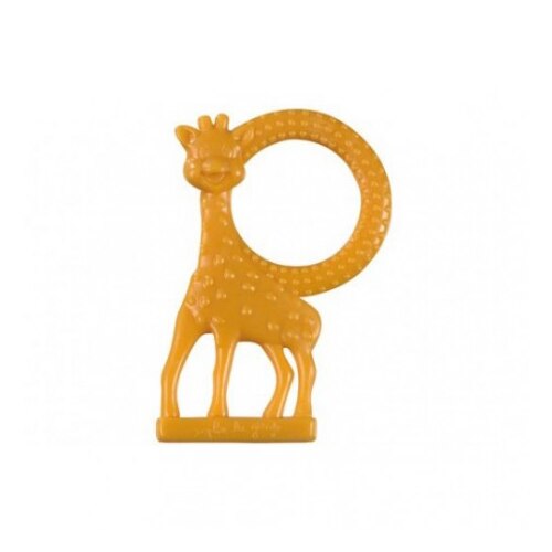 Inel dentitie Vulli, Girafa Sophie, cu aroma de vanilie, portocaliu