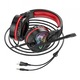 Геймърски слушалки, Hoco, жак 3,5 мм / USB, 1,2 м, червени