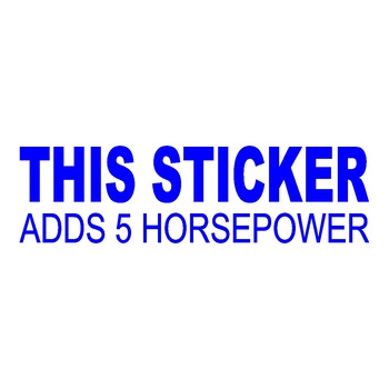 Sticker auto - This sticker adds 5 HP - Albastru - 18 x 5 cm Sticker auto - This sticker adds 5 HP - Albastru - 18 x 5 cm