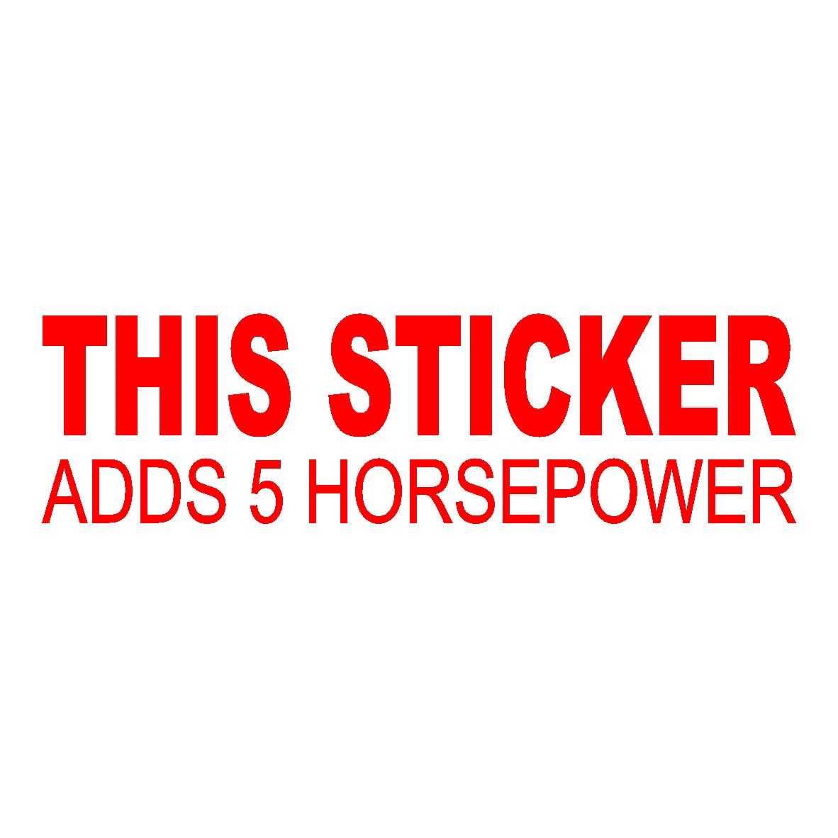 Sticker auto - This sticker adds 5 HP - Rosu passion - 18 x 5 cm