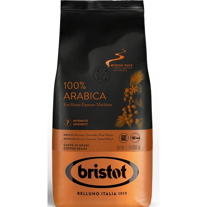 Кафе на зърна Bristot 100% Arabica, 500 гр