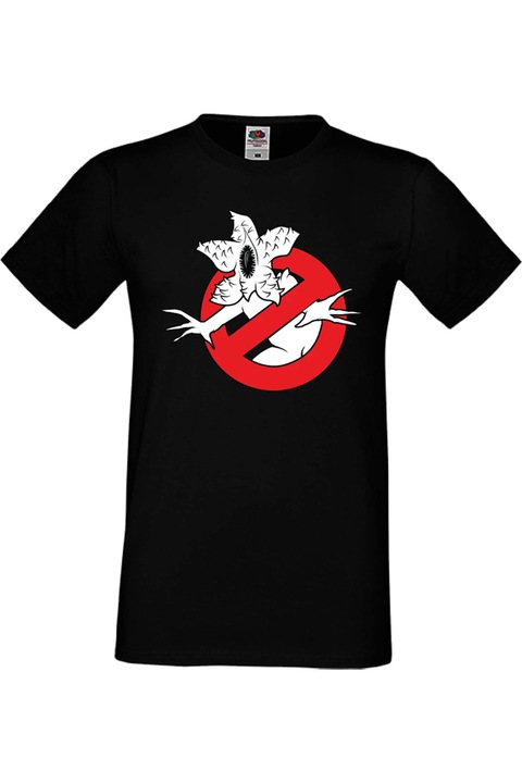 Férfi póló Stranger Things Netflix Eleven Tralala Demogorgon 2, Fekete