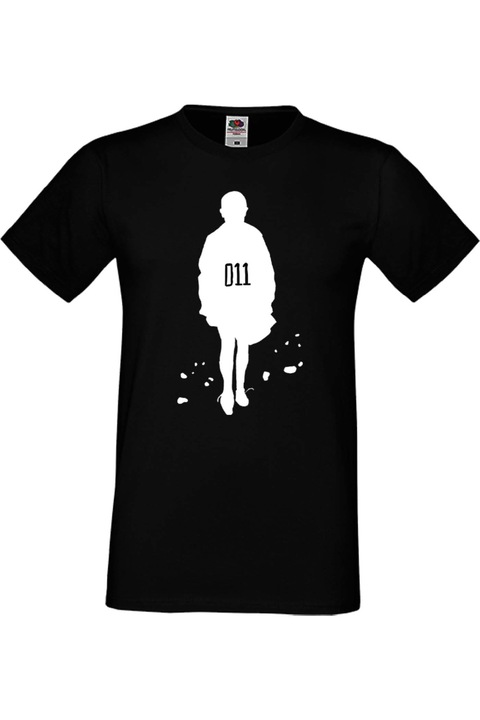 Férfi póló Stranger Things Netflix Demogorgon Tralala Eleven 3, Fekete