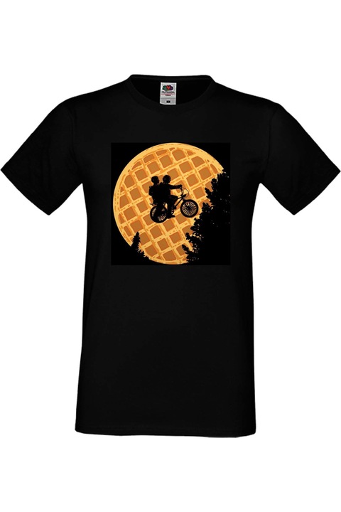 Férfi póló Stranger Things Netflix Eleven Demogorgon Tralala ST 8, Fekete