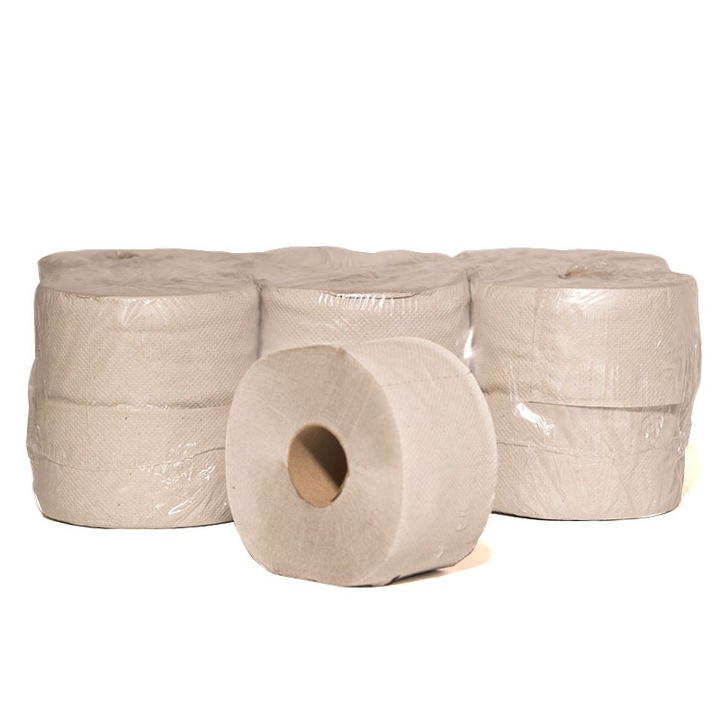 Hartie igienica mini jumbo natur 12role/bax