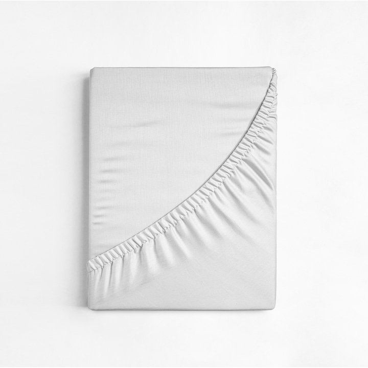 Husa protectie saltea impermeabila, prindere cu elastic, bumbac, 60×120+15 cm, alb