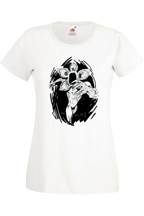 Дамска Тениска Stranger Things Netflix Странни Неща Демогоргон Eleven Demogorgon Подарък Demogorgon 1