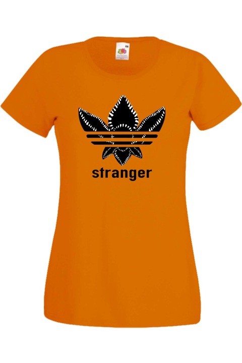 Дамска Тениска Stranger Things Netflix Странни Неща Демогоргон Eleven Demogorgon Подарък Stranger Adidas