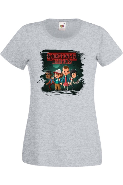 Дамска Тениска Stranger Things Netflix Странни Неща Демогоргон Eleven Demogorgon Подарък Stranger Things 1