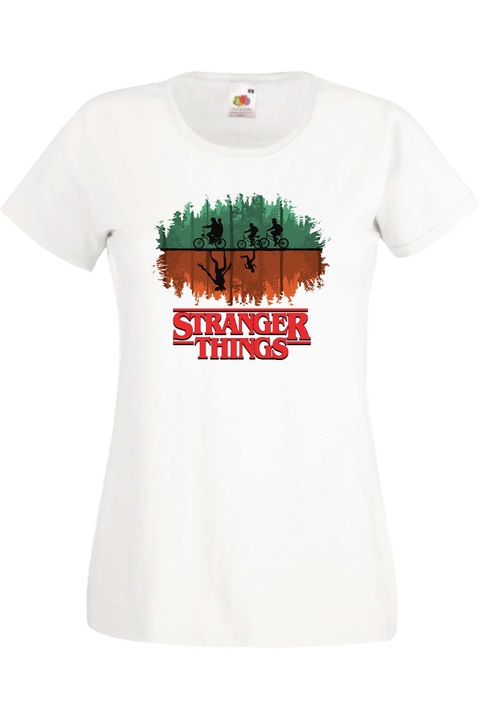 Дамска Тениска Stranger Things Netflix Странни Неща Демогоргон Eleven Demogorgon Подарък Stranger Things 11