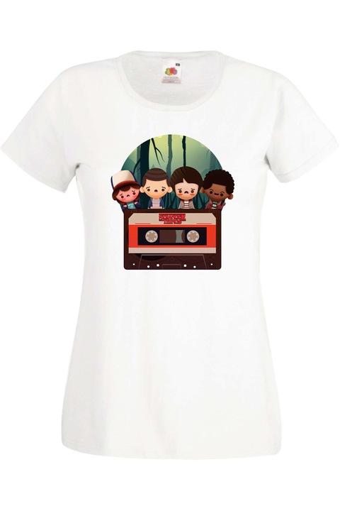 Дамска Тениска Stranger Things Netflix Странни Неща Демогоргон Eleven Demogorgon Подарък Stranger Things 3