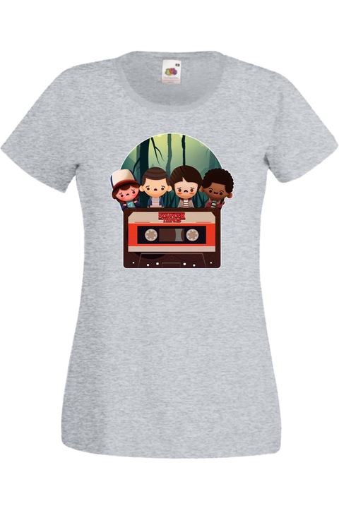 Дамска Тениска Stranger Things Netflix Странни Неща Демогоргон Eleven Demogorgon Подарък Stranger Things 3