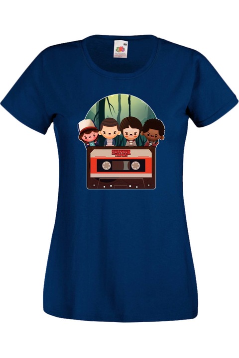 Дамска Тениска Stranger Things Netflix Странни Неща Демогоргон Eleven Demogorgon Подарък Stranger Things 3