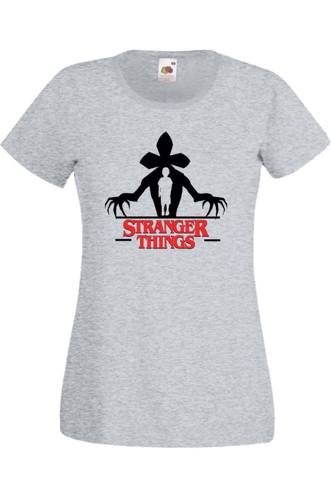 Дамска Тениска Stranger Things Netflix Странни Неща Демогоргон Eleven Demogorgon Подарък Stranger Things 4