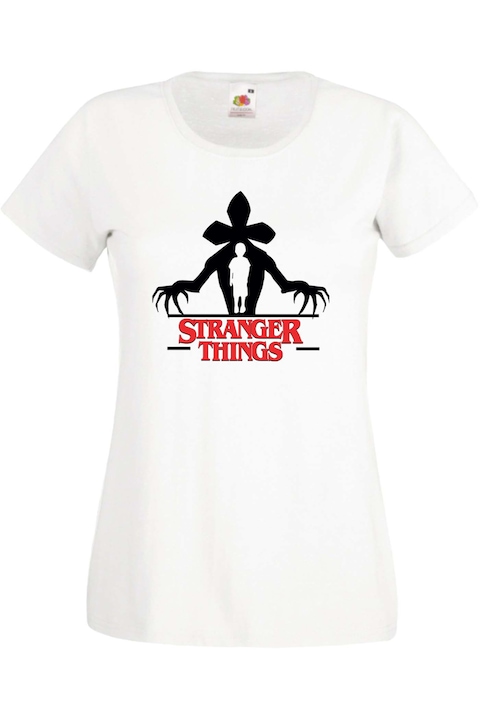 Дамска Тениска Stranger Things Netflix Странни Неща Демогоргон Eleven Demogorgon Подарък Stranger Things 4