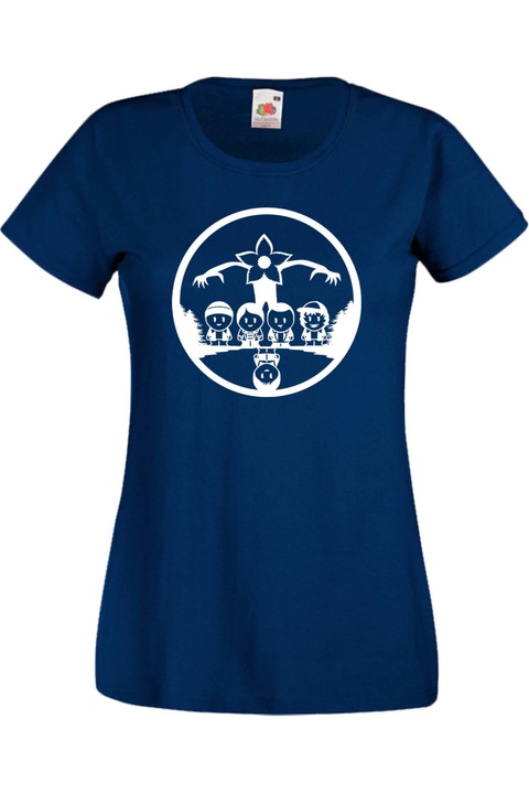 Дамска Тениска Stranger Things Netflix Странни Неща Демогоргон Eleven Demogorgon Подарък Stranger Things 6