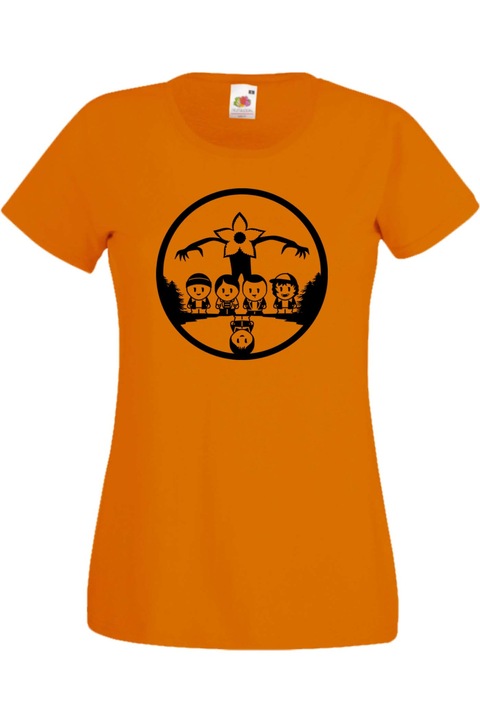 Дамска Тениска Stranger Things Netflix Странни Неща Демогоргон Eleven Demogorgon Подарък Stranger Things 6