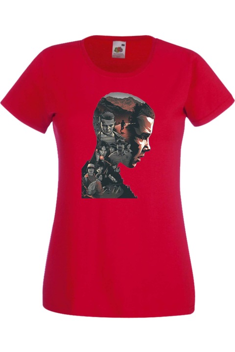 Дамска Тениска Stranger Things Netflix Странни Неща Демогоргон Eleven Demogorgon Подарък Stranger Things Eleven 1