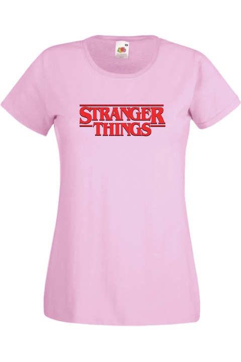 Дамска Тениска Stranger Things Netflix Странни Неща Демогоргон Eleven Demogorgon Подарък Stranger Things Logo