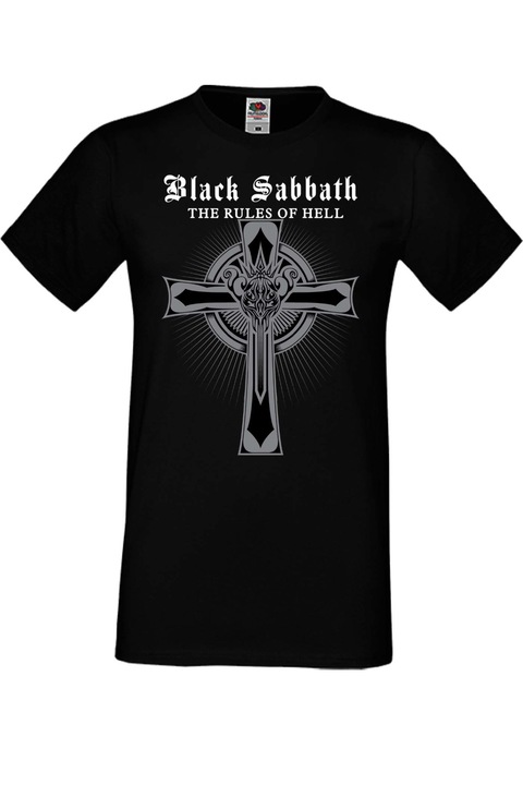 Férfi fém póló rövid ujjú fém póló fekete Sabbath Gift Black Sabbath 3, Fekete