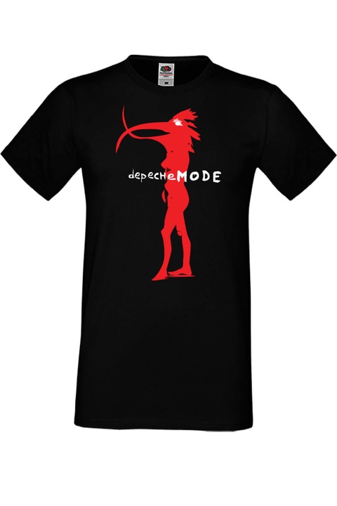 Férfi fém póló rövid ujjú fém póló Depeche Mode Gift Depeche Mode 2, Fekete