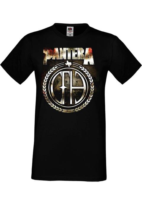 Férfi fém póló rövid ujjú fém Pantera póló ajándék Pantera 4, Fekete