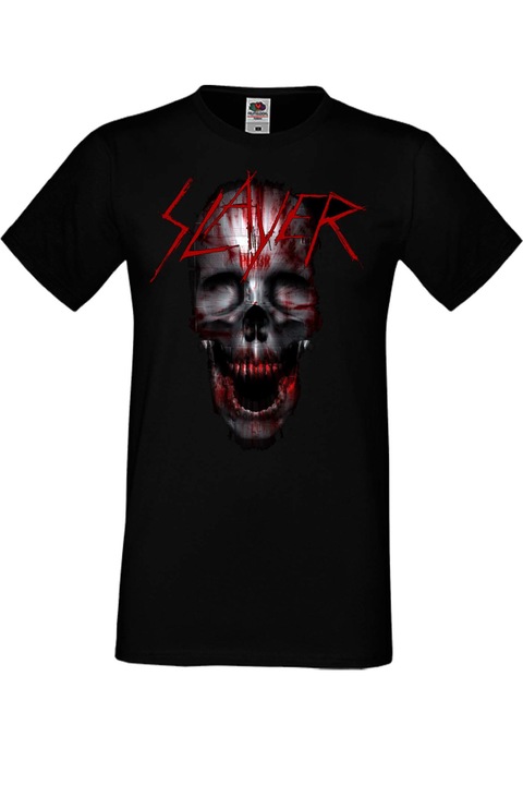 Férfi fém póló rövid ujjú Slayer fém póló ajándék Slayer 1, Fekete