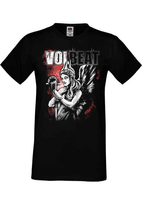 Férfi fém póló rövid ujjú fém póló Volbeat Gift Volbeat 30 GOONES OF WAR, Fekete