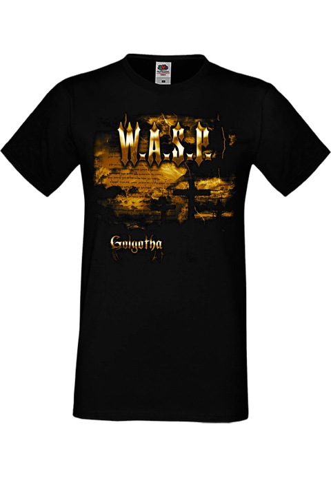 Férfi fém póló rövid ujjú fém darázs póló ajándék Wasp 6 Golgotha II, Fekete