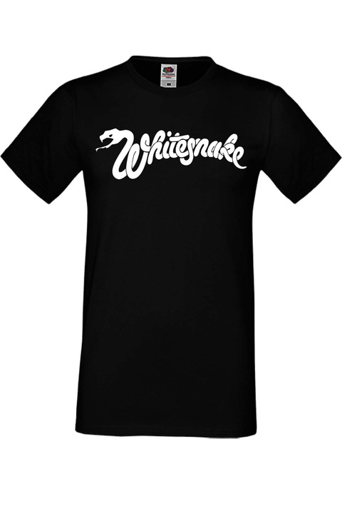 Férfi fém póló rövid ujjú Whitesnake fém póló ajándék Whitesnake 2, Fekete