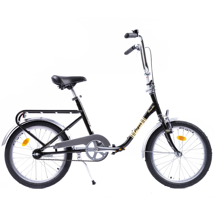 Bicicleta pliabila Pegas Practic Retro 20 inch, cadru otel, 1S, negru