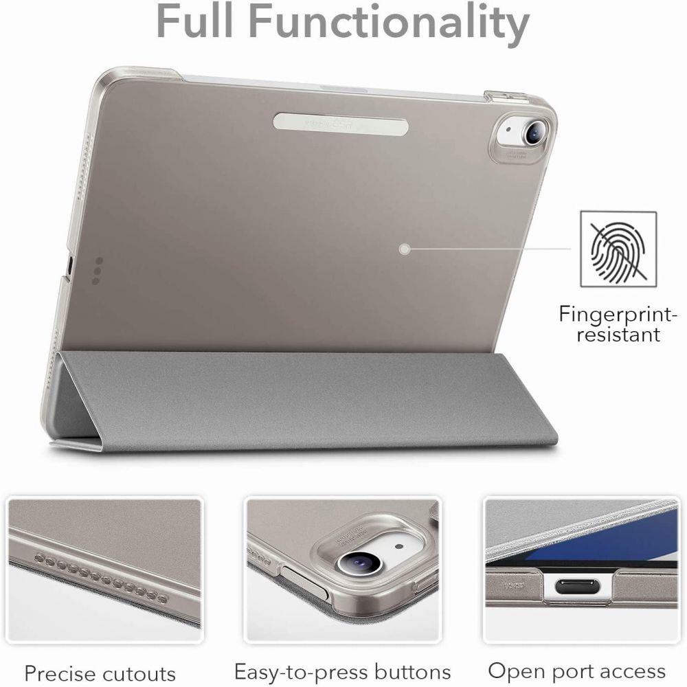 Husa protectie pentru Apple iPad Air 4 2020 sau iPad Air 5 2022, 10.9", Flip cover, Gri, HUR-BBL5415
