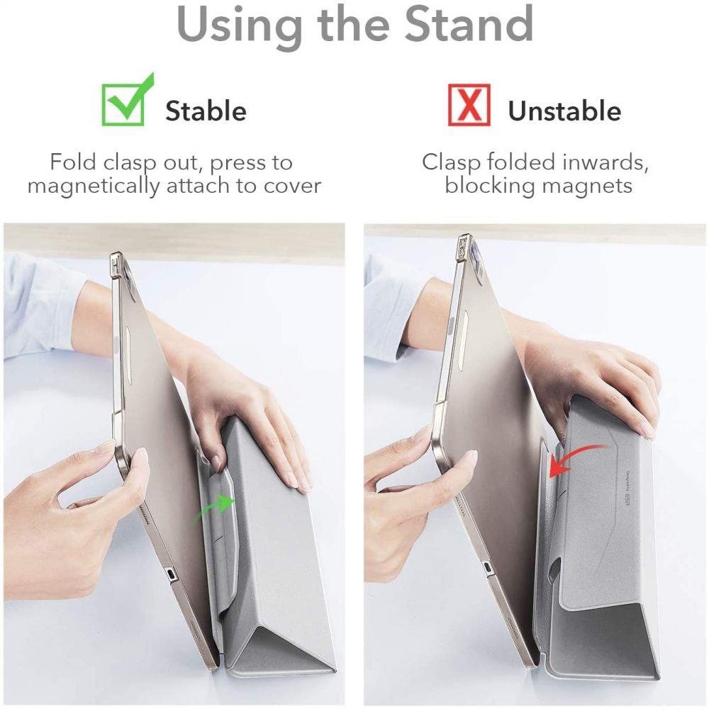 Husa protectie pentru Apple iPad Air 4 2020 sau iPad Air 5 2022, 10.9", Flip cover, Gri, HUR-BBL5415