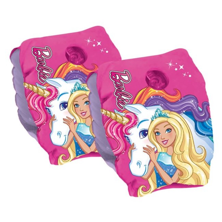 Надуваеми плавници за плуване, Модел Барби и еднорог, 2 въздушни камери, 2 клапана, 3 - 6 години, Многоцветни, Комплект 2