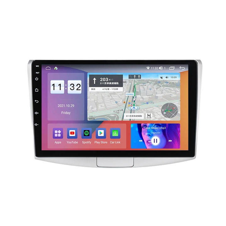 Navigatie Volkswagen Passat B6 B7 CC Android, 8 GB RAM si 128 GB ROM, Slot Sim 5G, Procesor Octa Core, Carplay integrat, Procesor Sunet Digital DSP, Android, Aplicatii, Usb, Wi Fi, Bluetooth