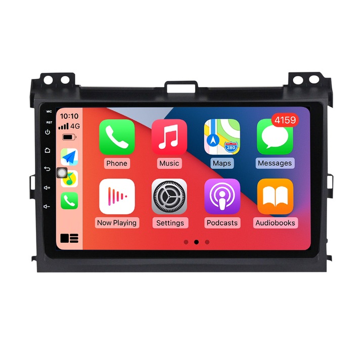 Navigáció Toyota Land Cruiser Prado J120 2003-2009, NAVIGPS, Android 13, Wireless Carplay és Android Auto, 2 GB RAM és 32 GB ROM, 9 hüvelykes IPS kijelző, tolatókamera, Internet, alkalmazások, Wi-Fi, USB, Bluetooth