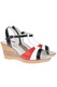 Sandale dama din piele naturala, cu platforme de 8 cm, rosu, alb, negru, S45R2AN, marime 39